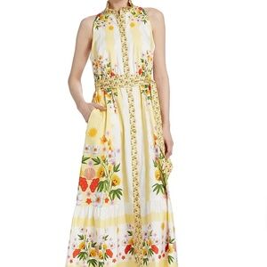 Borgo de Nor Biba Sleeveless Floral Cotton Maxi Dress